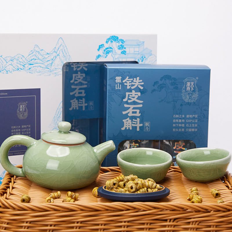 天下泽雨霍山铁皮石斛枫斗 泡茶煲汤自用营养丰富108g(9g*12袋/盒)