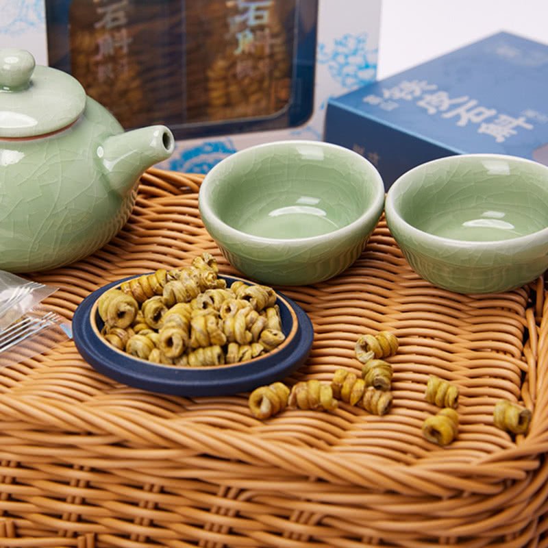 天下泽雨霍山铁皮石斛枫斗 泡茶煲汤自用营养丰富108g(9g*12袋/盒)
