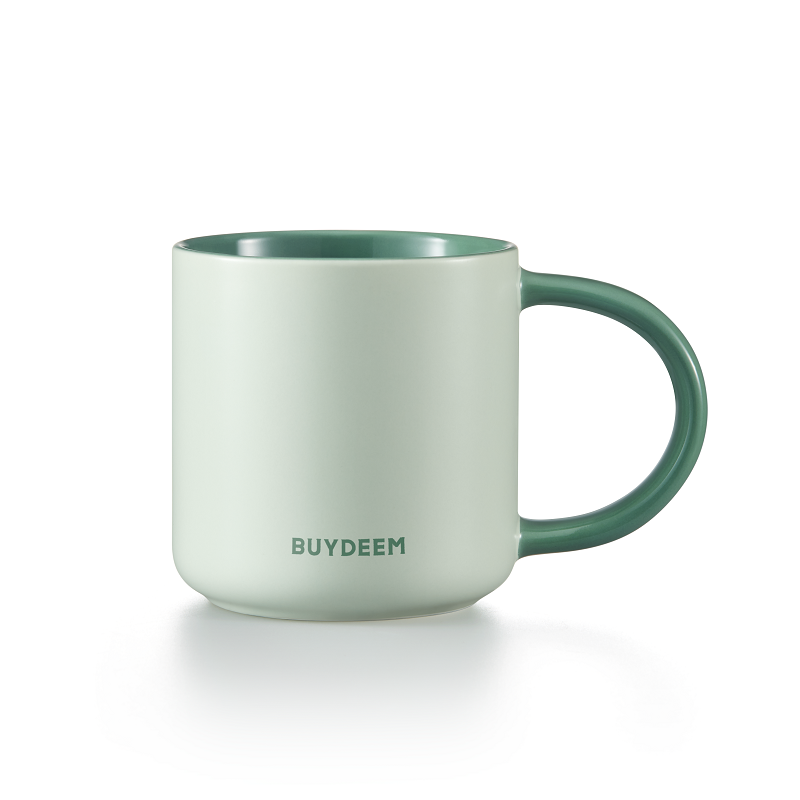 Buydeem北鼎 陶瓷磨砂马克杯缤纷糖果杯 刻度标识 隔热不烫手 多色可选 350ML