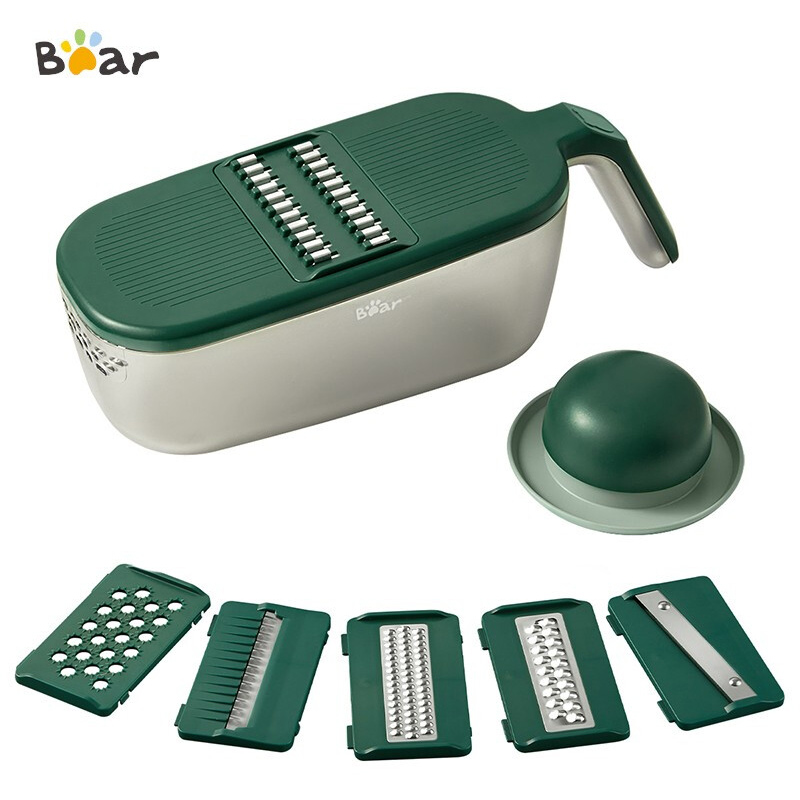 【包邮】Bear小熊 厨房多功能切菜器刨丝器 CX-D0015  六种刀片可选 安全不伤手
