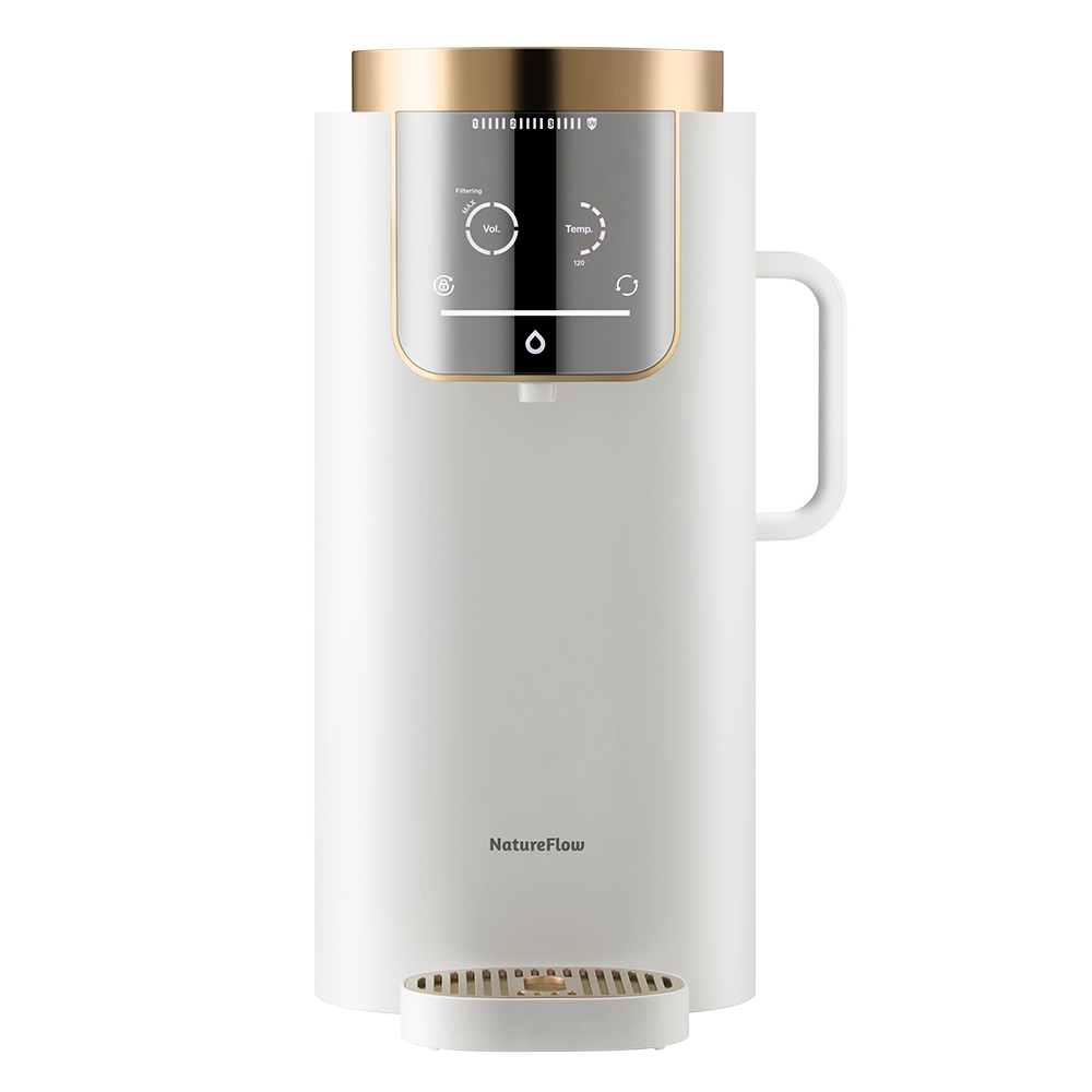 NatureFlow 家里泉矿泉机净水器 家用加热直饮一体机台上免安装即热饮水机RO反渗透 F4 