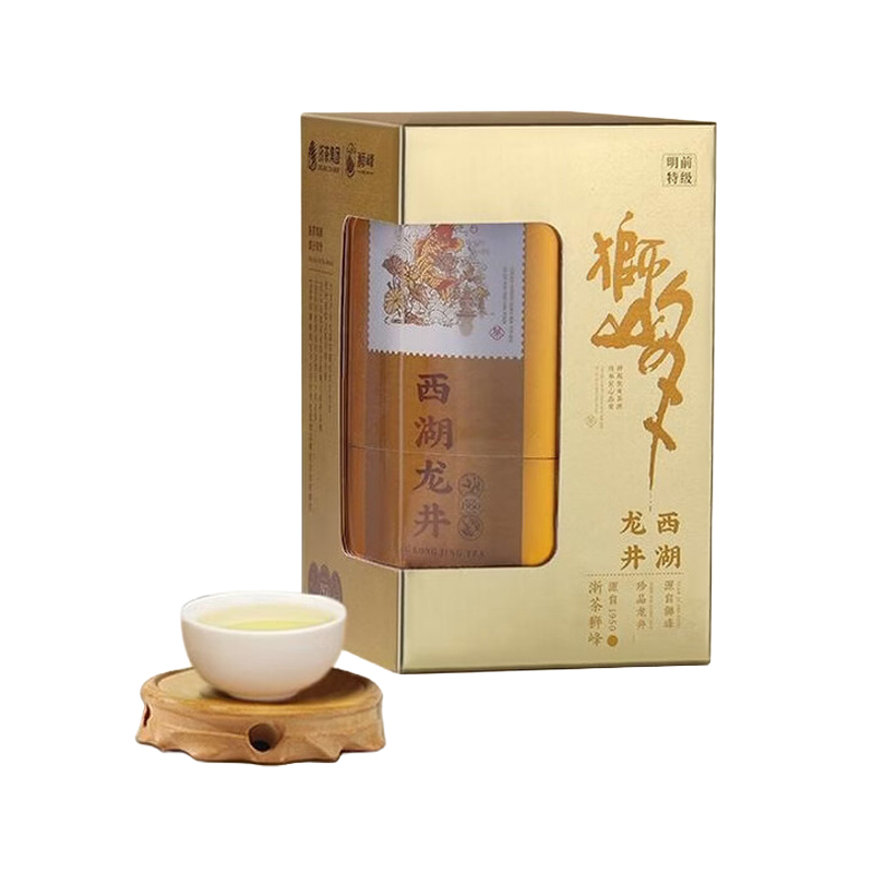 狮峰 2026新茶上市明前特级西湖龙井金狮鸿运 罐装 50g