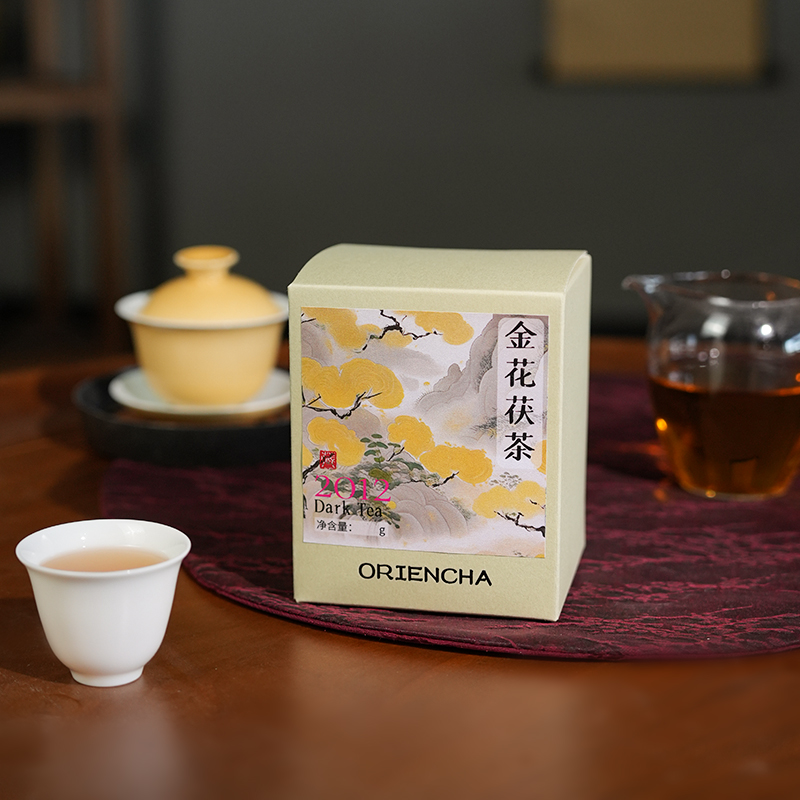 白沙溪 安化黑茶金花茯茶 盒装 100克