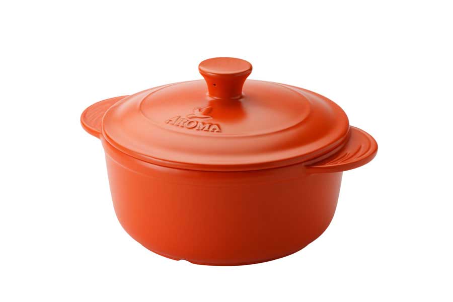 Aroma圆形双耳带盖烤肉锅养生小炖锅ADC-104 安全耐用 四色可选  3.78L