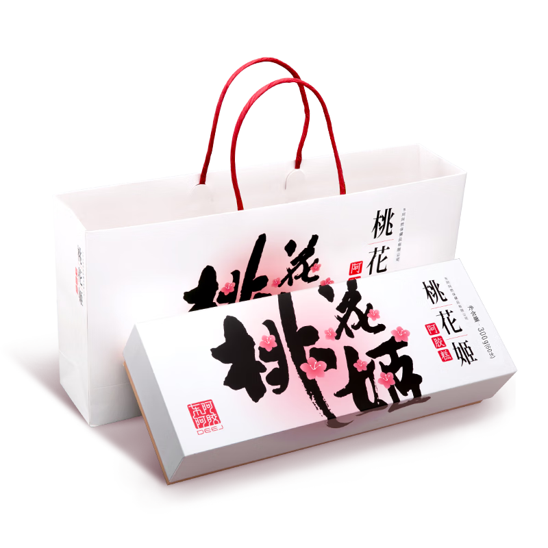 东阿阿胶桃花姬阿胶糕300g 即食阿胶糕固元糕营养品 纯天然健康零食送长辈（加州不发货）