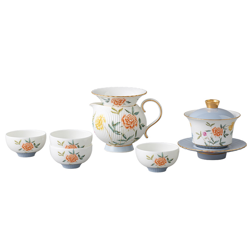 【中国直邮，时效10-15天】Auratic 国瓷永丰源月亮时光9头茶具（4人位）