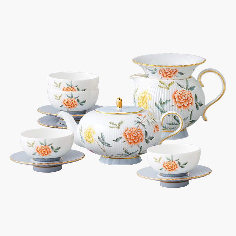 【中国直邮，时效10-15天】Auratic 国瓷永丰源月亮时光12头茶具（4人位）