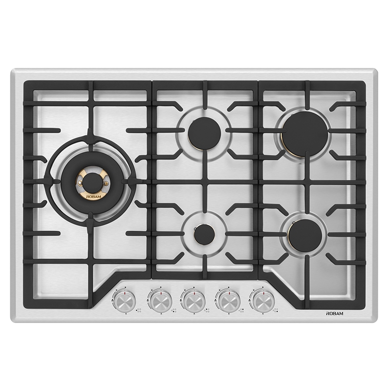【有赠品】ROBAM老板 大火力五眼燃气灶G513 30英寸|双燃料（NG/LPG） 5炉布局极简设计 纯铜炉头 聚环猛火