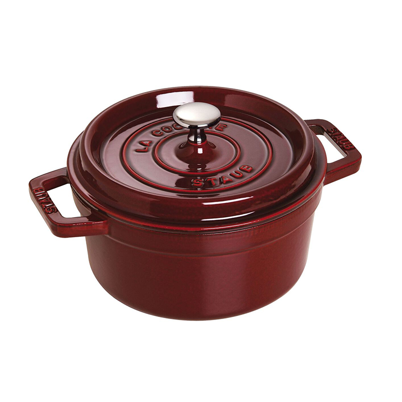 STAUB 家用珐琅锅铸铁锅焖炖锅 锁水保鲜 不挑炉灶 2.75QT 三色可选-石榴红