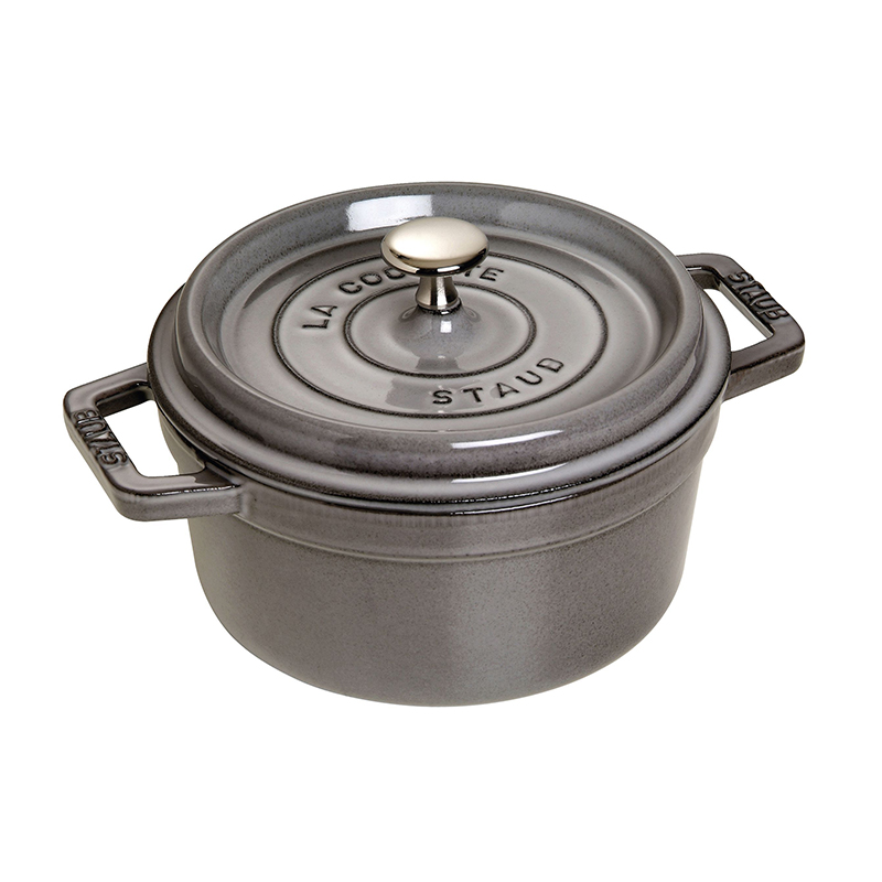 STAUB 家用珐琅锅铸铁锅焖炖锅 锁水保鲜 不挑炉灶 2.75QT 三色可选-石墨灰