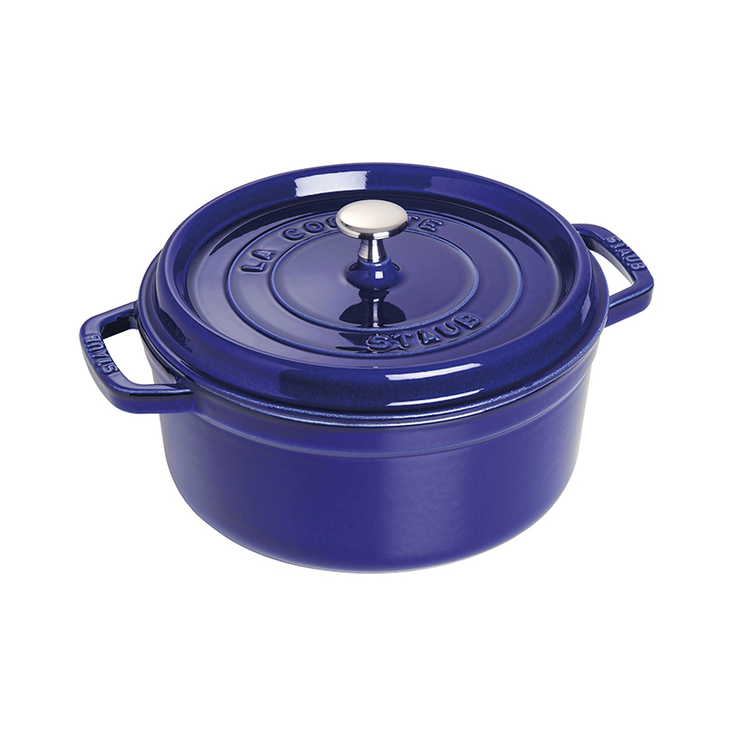 STAUB 家用珐琅锅铸铁锅焖炖锅 锁水保鲜 不挑炉灶 2.75QT 三色可选-暗夜蓝