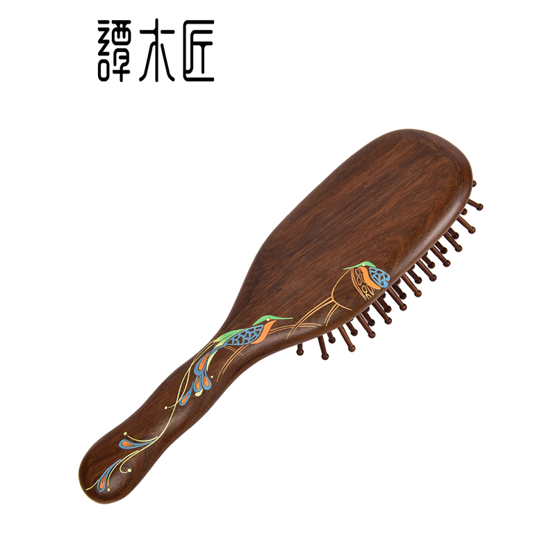 【中国直邮，时效8-20天】谭木匠  翠屏 气囊护发梳 按摩头皮经络 长发卷发可用 礼盒装