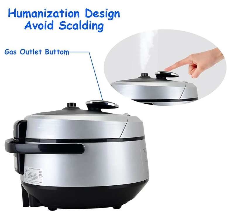 Aobosi Multi-Functional Pressure Cooker 5Qt/1000W Stainless Steel Cooking Pot Oval Shape Digital YBW50-100V2 detail image 4