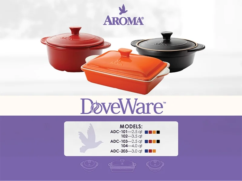 Aroma Housewares DoveWare Dutch Oven ADC-104, 4 quart detail image 1