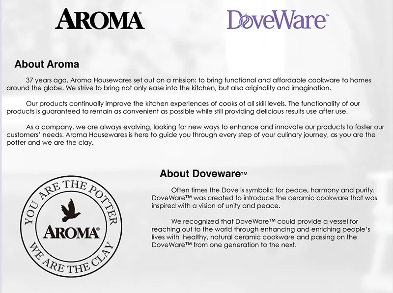 Aroma Housewares DoveWare Dutch Oven ADC-104, 4 quart detail image 2