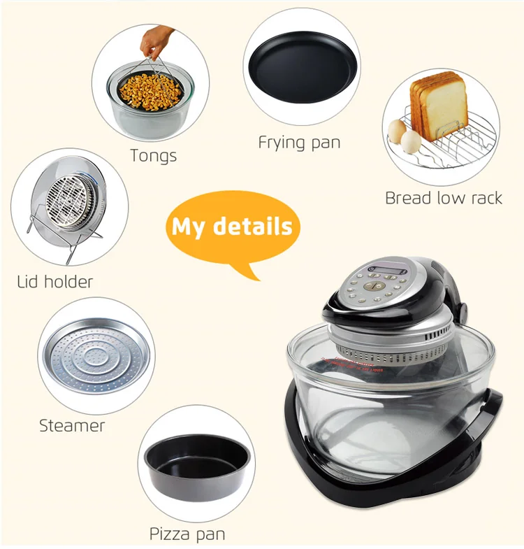 Goldlabo Glass Housing Multi-purpose 12L Portable Convection Oven CG02B detail image 9