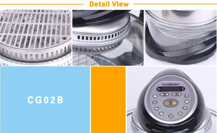 Goldlabo Glass Housing Multi-purpose 12L Portable Convection Oven CG02B detail image 5