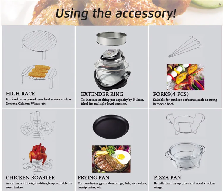 Goldlabo Glass Housing Multi-purpose 12L Portable Convection Oven CG02B detail image 7