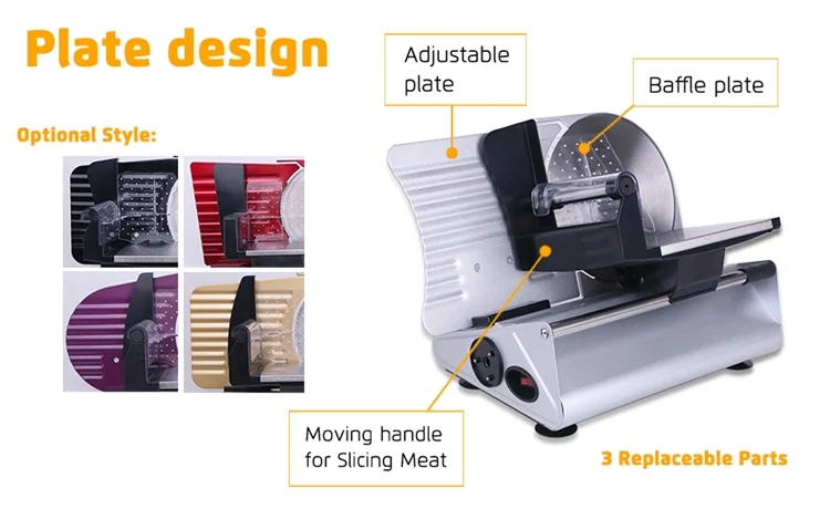 Goldlabo MS306C 0-22mm Thickness Fast Cutting GS/CE/ROHS/LFGB/ERP Meat Slicer detail image 6