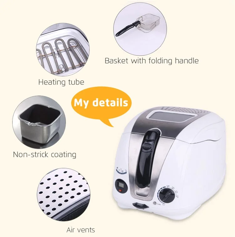 Removable Lid Non-stick Basket with Digital Timer Deep Frying ZG20A detail image 7