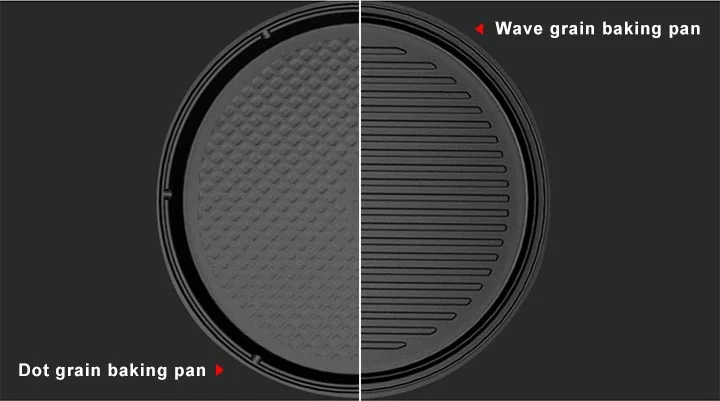 Liven Flagship Electric Skillet with Detachable Pans LR-A434, Golden Shell