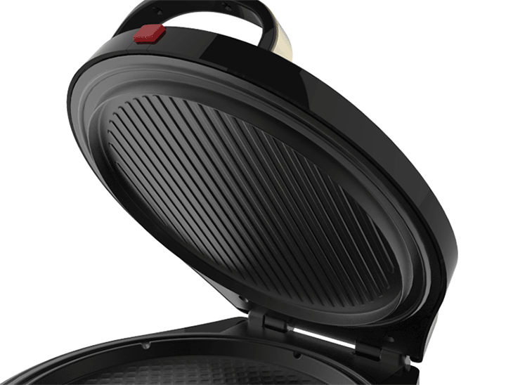 Liven Flagship Electric Skillet with Detachable Pans LR-A434, Golden Shell