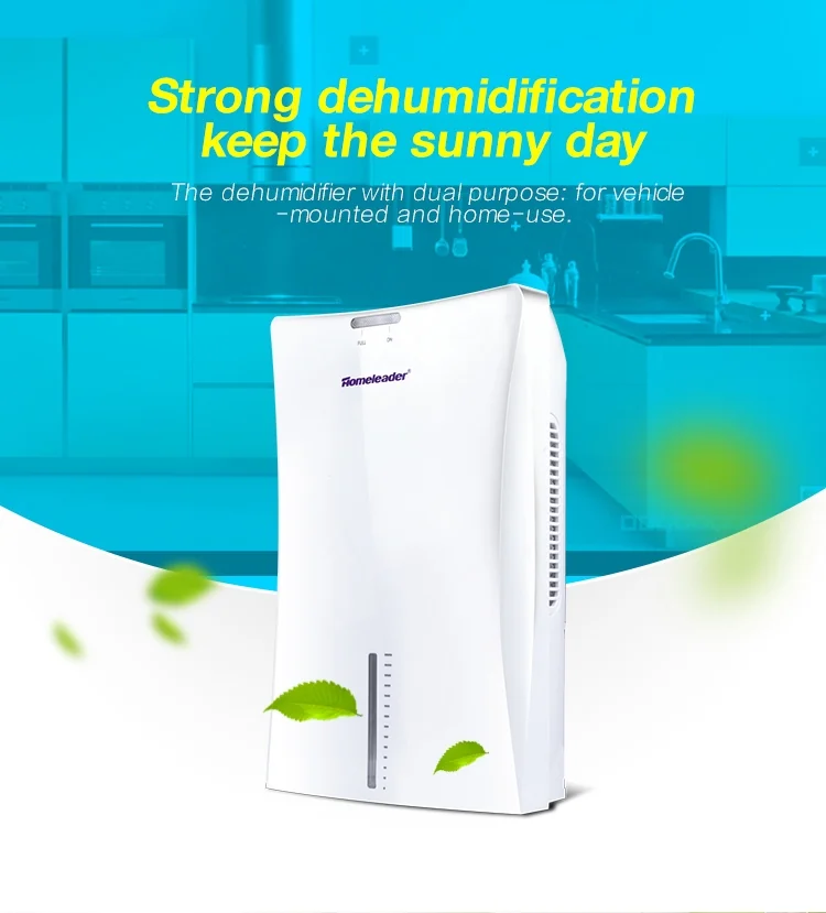 Homeleader 75W Small Dehumidifer, 50Oz Electric compact Dehumidifer with LED light, White, J02-020 detail image 1