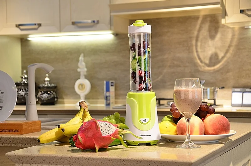 Homeleader One-touch personal size Blender, 300W 500ml Mini Blender with Travel Sport Bottle, K01-032 , Green detail image 1