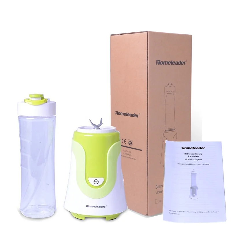 Homeleader One-touch personal size Blender, 300W 500ml Mini Blender with Travel Sport Bottle, K01-032 , Green detail image 6