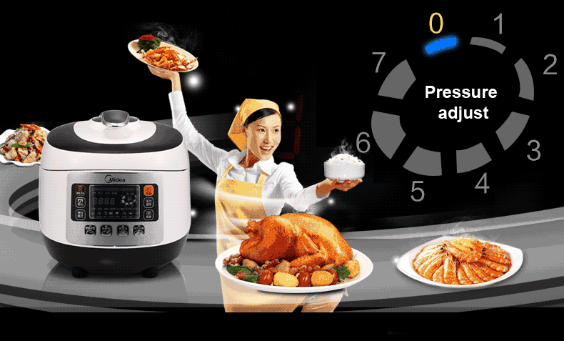 MIDEA MY-SS5033 Super Intelligent 6L/6.6Qt Stainless Steel Electric Pressure Cooker 19-in-1 detail image 11