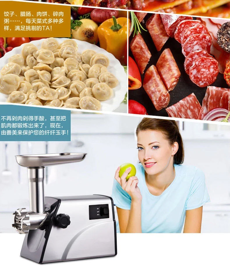 Sunmile家用不锈钢多功能绞肉机SM-G33 不锈钢刀片 快速绞肉 一机多用 详情图 19