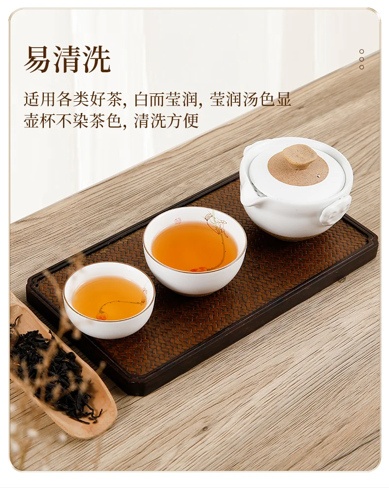 【中国直邮，时效10-15天】正山堂 沐荼 快客杯 茶具套装 便携式旅行茶具小套装随身户外露营快客杯  900205 detail image 8