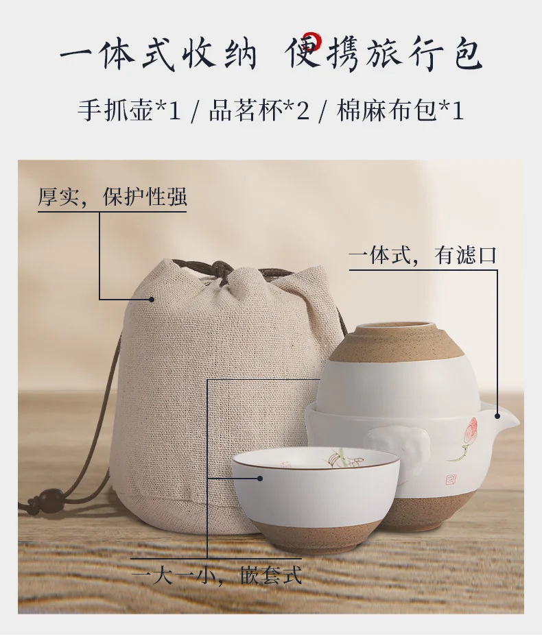 【中国直邮，时效10-15天】正山堂 沐荼 快客杯 茶具套装 便携式旅行茶具小套装随身户外露营快客杯  900205 detail image 9