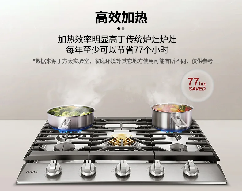 Fotile方太 三环五眼燃气灶  5个炉头 适应多锅具  30寸/36寸 detail image 4