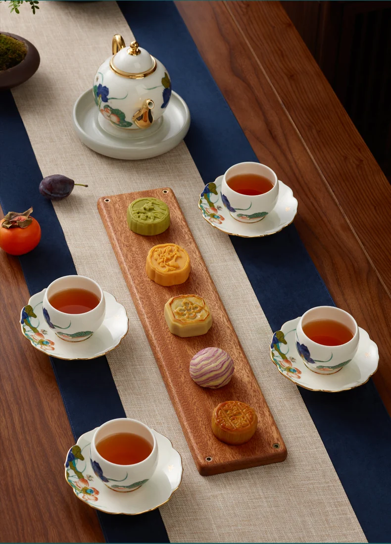 [China Direct Shipping, 5-7days] Auratic Guochen Yongfengyuan Happiness and Harmony 10-head Tea Set detail image 21