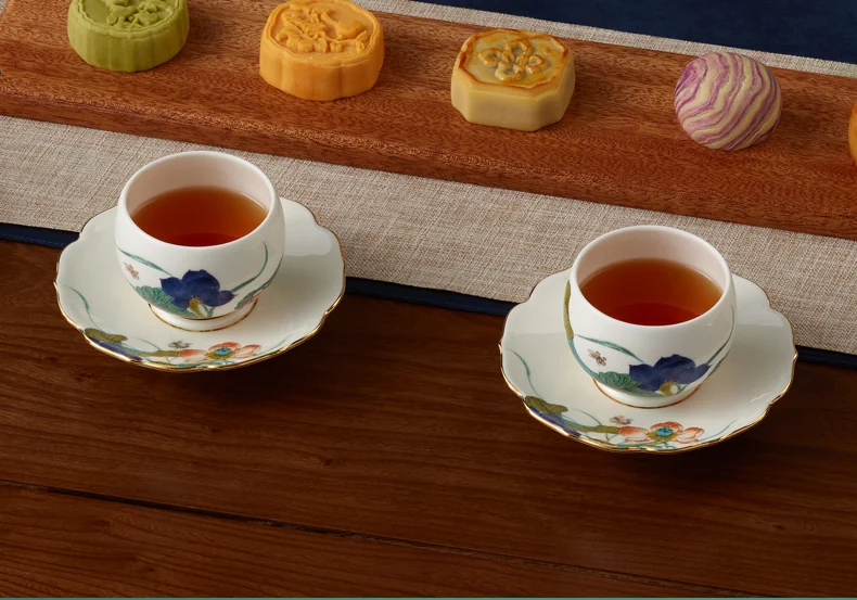 [China Direct Shipping, 5-7days] Auratic Guochen Yongfengyuan Happiness and Harmony 10-head Tea Set detail image 23