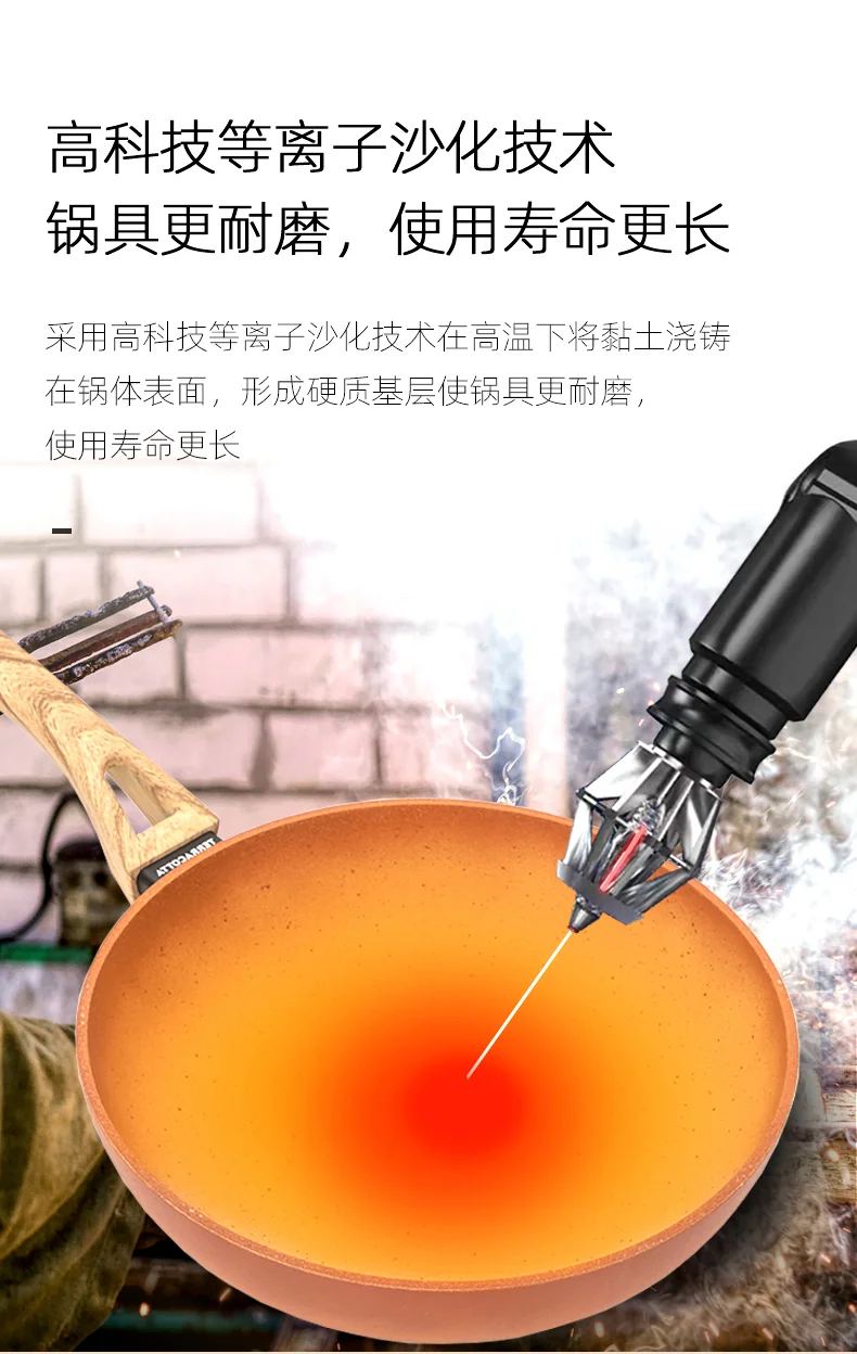 Amercook复古陶土系列不粘炒锅 复古陶土色 28cm detail image 5