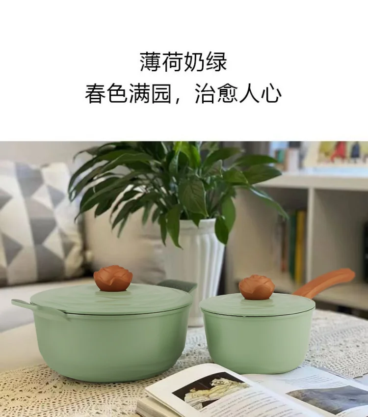 【下架】Amercook阿米尔 森林之花系列麦饭石不粘煎锅电磁炉燃气通用 24cm煎锅 detail image 3