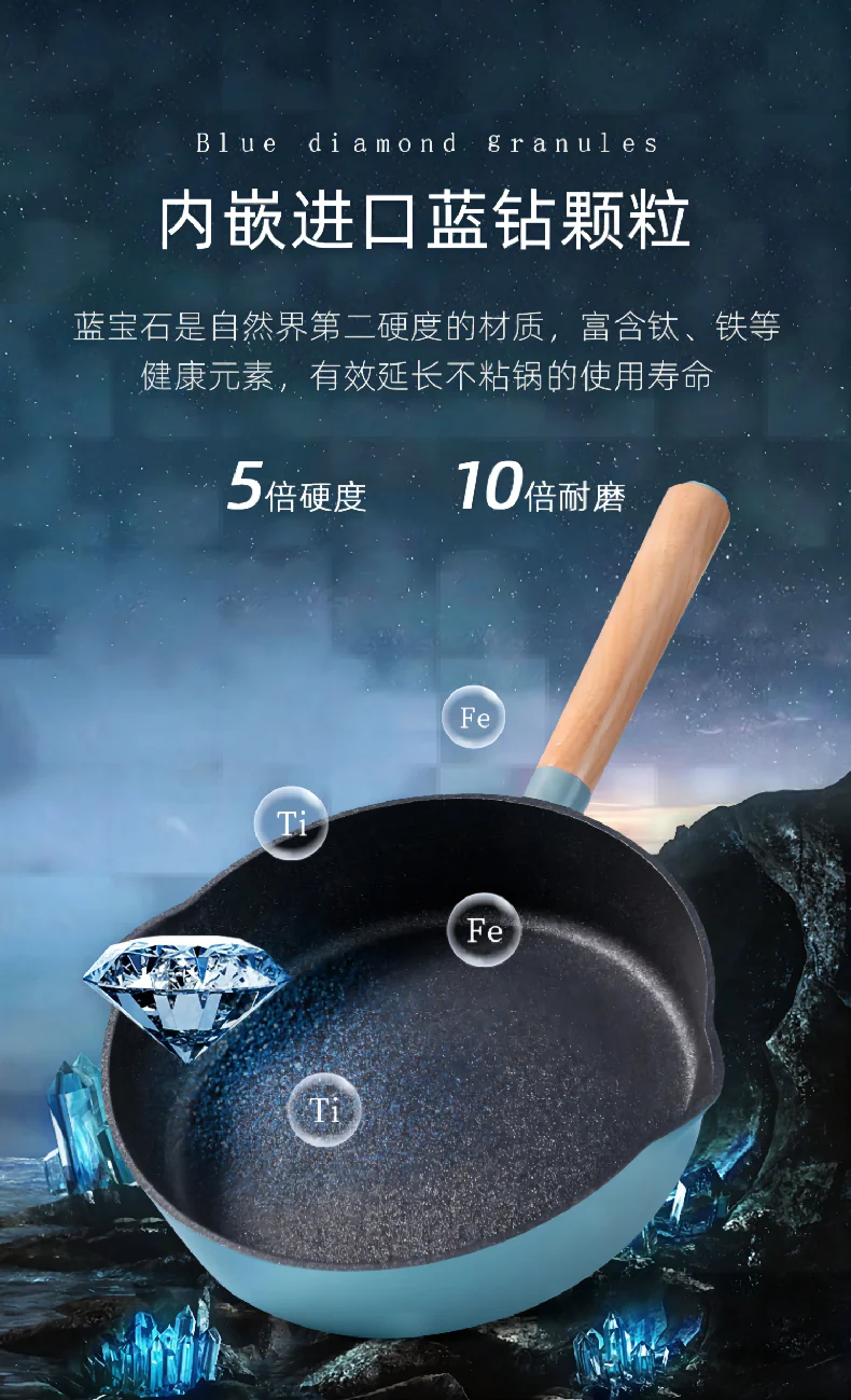 Amercook阿米尔 煎锅 平底锅煎炒两用锅麦饭石不粘锅家用无油烟炒菜锅 26cm detail image 5