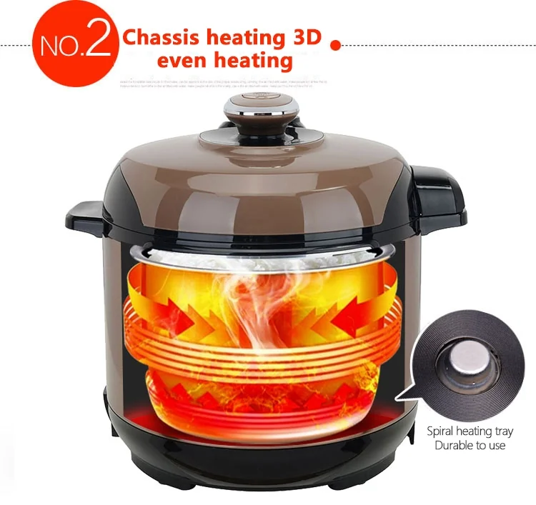 Aobosi YBW30-80Q Programmable Pressure Cooker 3Qt/800W Non-Stick Cooking Pot Digital Cooker