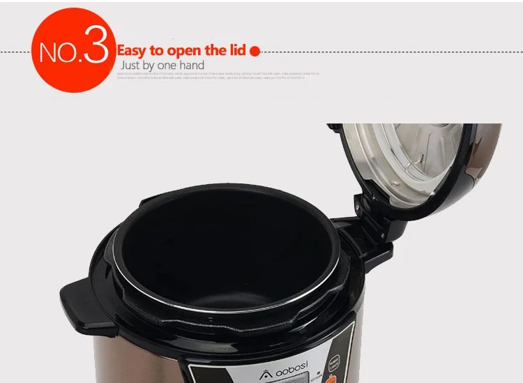 Aobosi YBW30-80Q Programmable Pressure Cooker 3Qt/800W Non-Stick Cooking Pot Digital Cooker