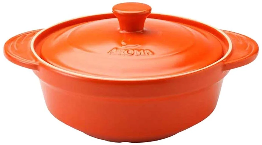 Aroma圆形带盖炖锅 2.84L ADC-102 一锅多用 天然陶瓷 靓丽色彩-魅力红 detail image 8