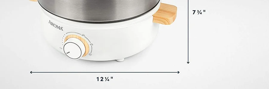 Aroma shabu-shabu all-in-one hot pot and barbecue multi-functional cooking pot AMC-130 2.5L capacity, shabu-shabu and grilling as you like detail image 12