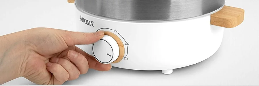 Aroma shabu-shabu all-in-one hot pot and barbecue multi-functional cooking pot AMC-130 2.5L capacity, shabu-shabu and grilling as you like detail image 6