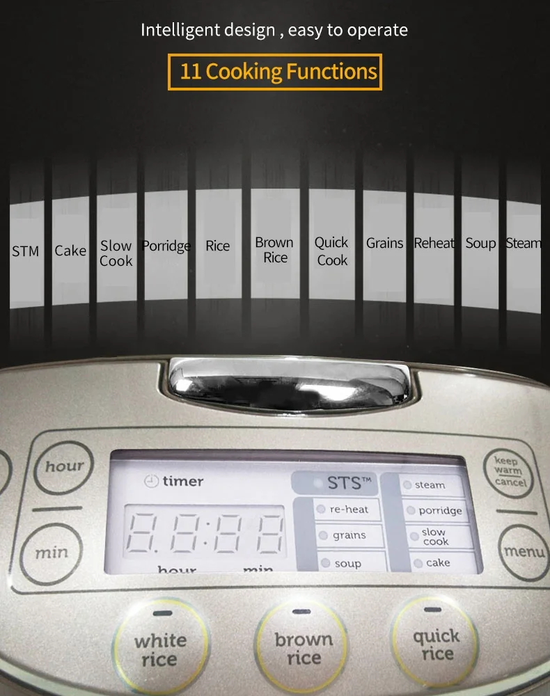 Aroma Rice cooker AMRC-8008 Housewares Professional 4L/16-cup cooked Digital Turbo Convection Rice Cooker/Multicooker detail image 10