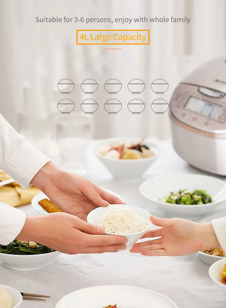 Aroma Rice cooker AMRC-8008 Housewares Professional 4L/16-cup cooked Digital Turbo Convection Rice Cooker/Multicooker detail image 12