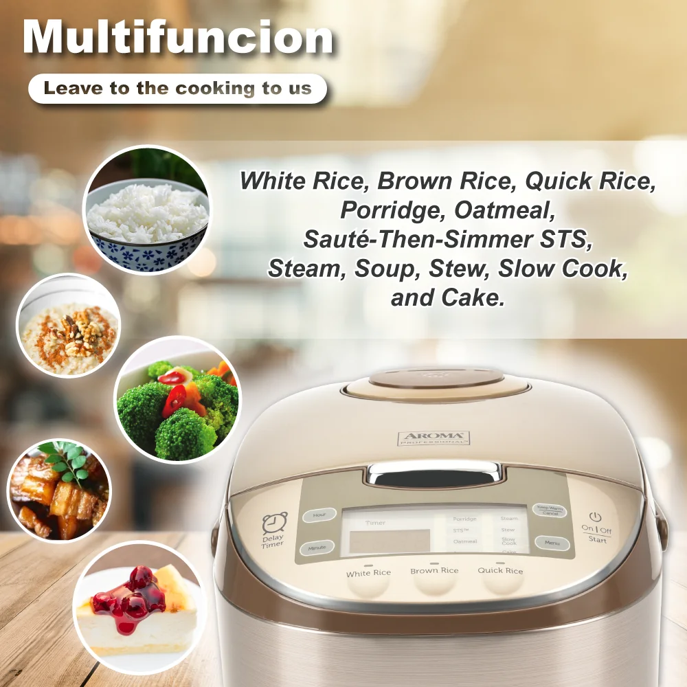 Aroma Rice cooker&Slow cooker&Food steamer ARC-6106 3L/6 cups uncooked detail image 1