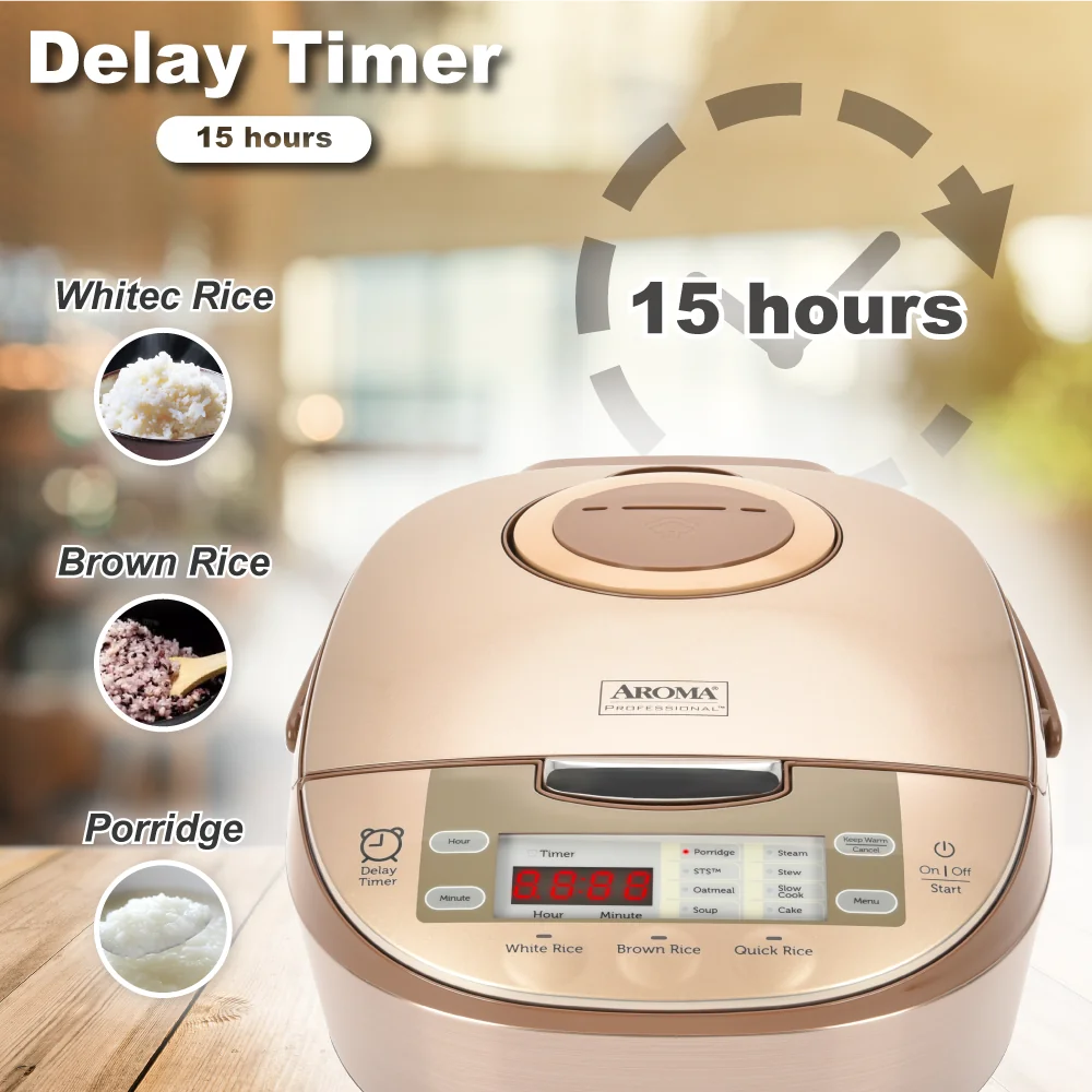 Aroma Rice cooker&Slow cooker&Food steamer ARC-6106 3L/6 cups uncooked detail image 4