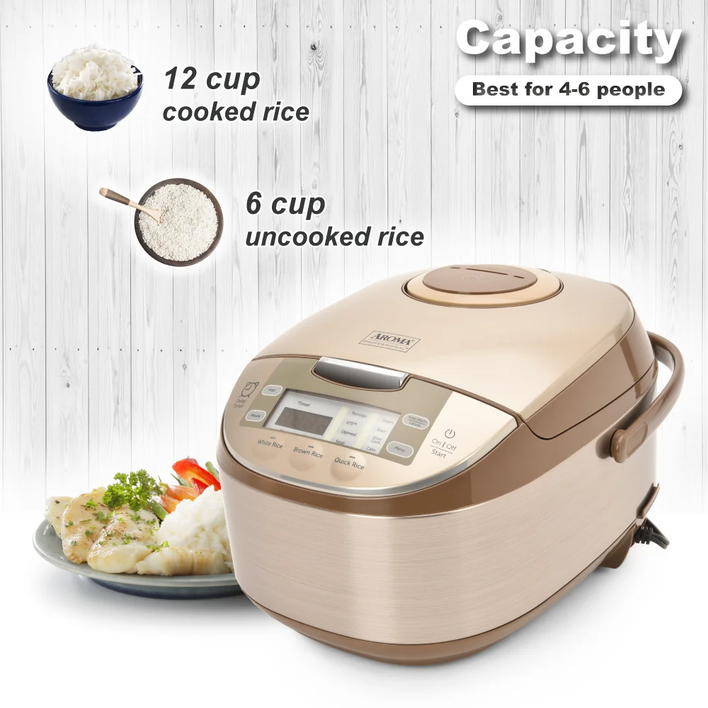 Aroma Rice cooker&Slow cooker&Food steamer ARC-6106 3L/6 cups uncooked detail image 6