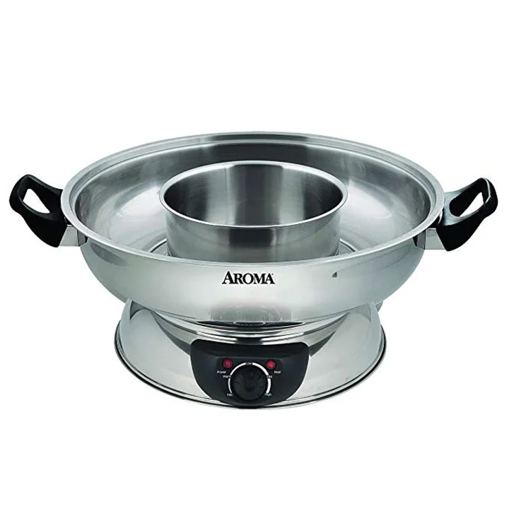 Aroma 不锈钢分体家用鸳鸯电火锅 ASP-600 1500W大功率 4.5L容量 详情图 16